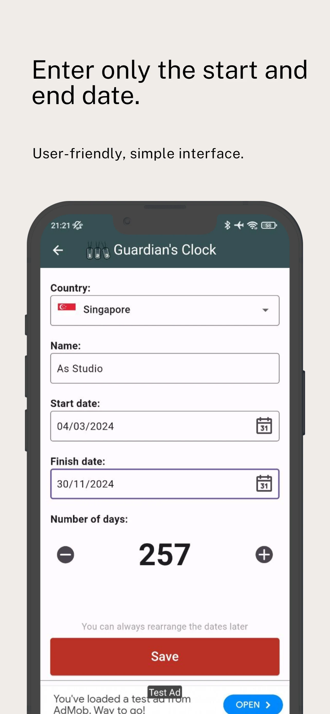 Guardian's Clock – Countdown screenshot